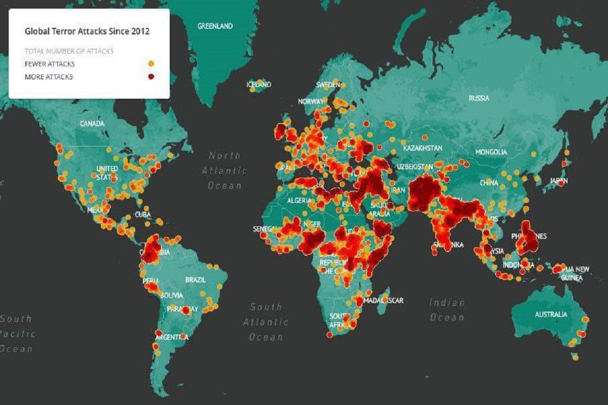 نقشه تروریستی جهان